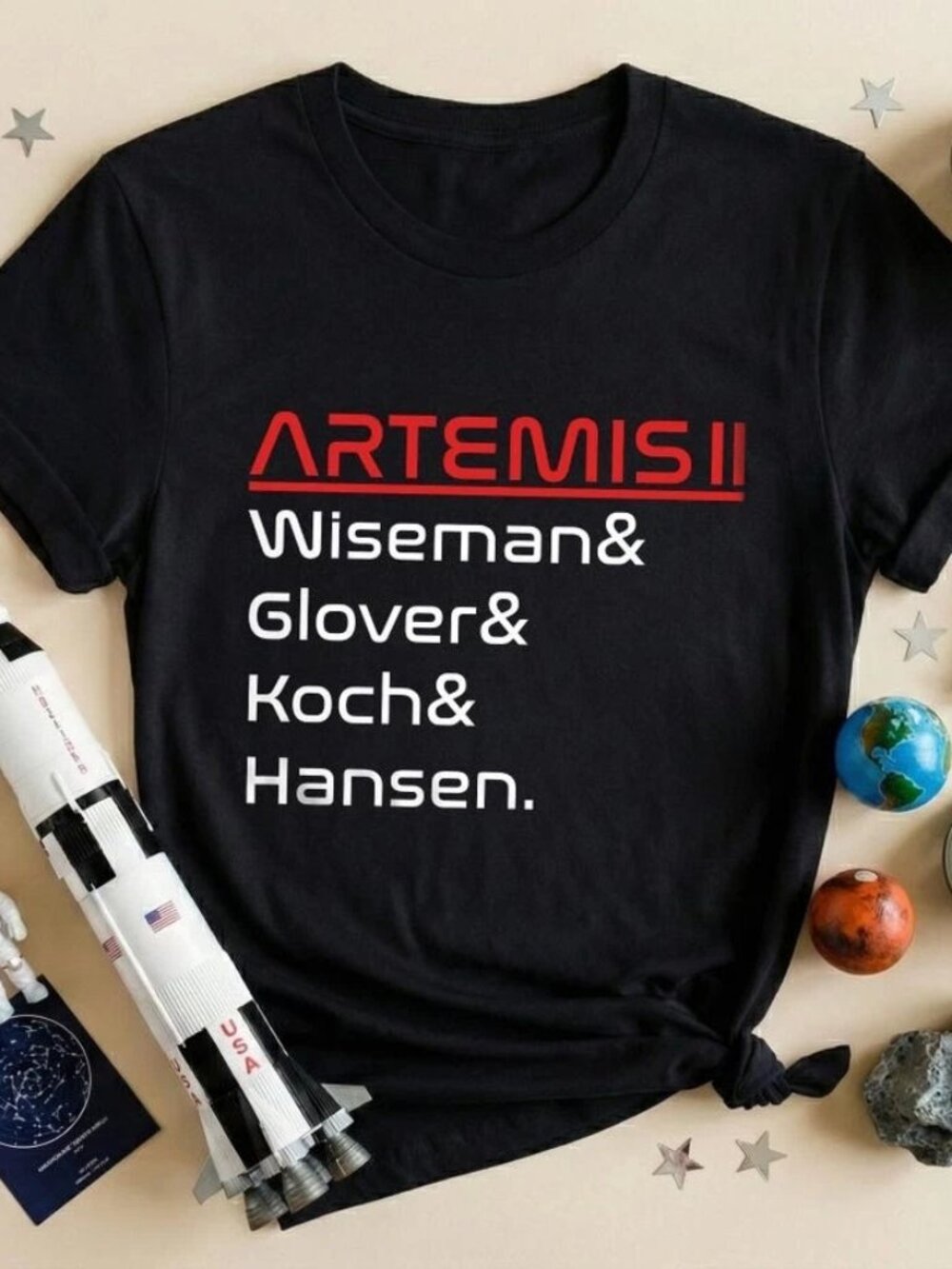 Artemis II Crew Names TShirt, Artemis 2 Astronauts T Shirt  249